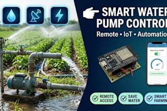 build a remote controlled water pump system for agriculture