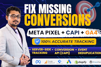 fix and set up meta pixel, capi, ga4, and GTM server side tracking