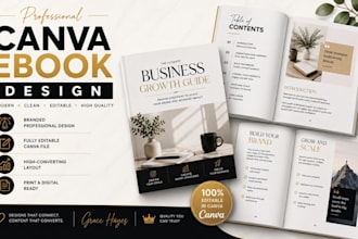 create editable wellness ebook workbook and lead magnet PDF in canva fast