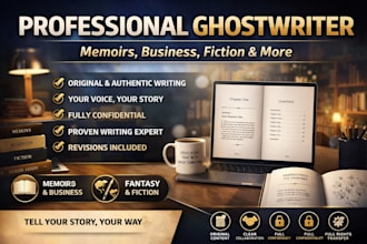 professionally ghostwrite your memoir, and other genres