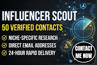 create a verified influencer outreach list for your crowdfunding campaign niche