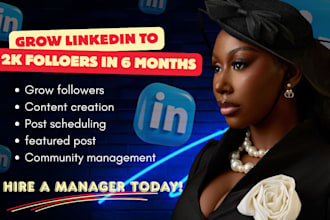 be your linkedin marketing manager, content creator organic promotion, shoutout