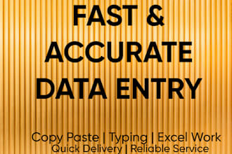 do data entry typing copy paste and wed research