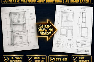 joinery and millwork shop drawings for cabinets, furniture and fit out autocad