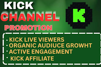 boost your kick channel with real viewers and followers