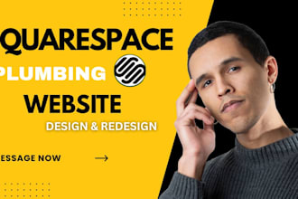 design squarespace website plumbing services consultant business
