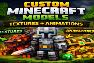 create custom minecraft blockbench models with textures and animations