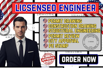 usa licensed architect,2d floor plan, full permit set, structural plan
