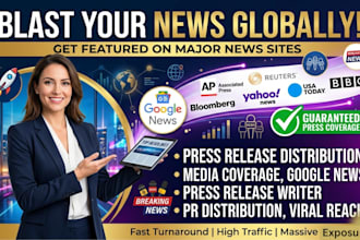 do pr distribution and press release writing for media