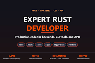 be your expert rust developer for apps scripts cli and backends