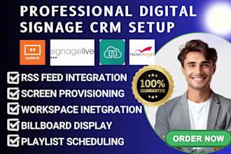 setup and design digital signage software for screens displays and billboards