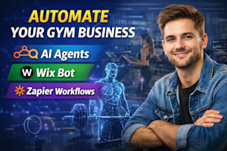 automate gym fitness yoga hospitality ai agents n8n wix ai chatbot zapier