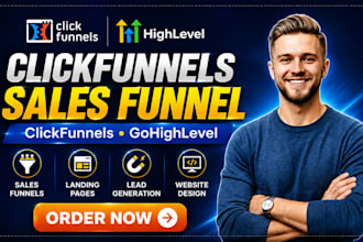 design clickfunnels sales funnel, ghl funnel, clickfunnels landing page website