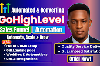 do gohighlevel website, automation, gohighlevel salefunnel, landing page expert