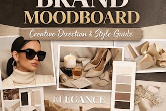 create professional brand moodboard and creative direction