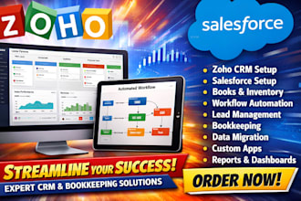 zoho crm setup automation books bookkeeping zoho inventory creator salesforce