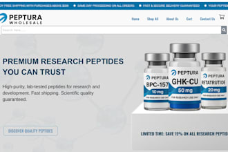 build peptide website research peptide shopify store peptide ecommerce website