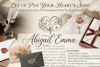 write a heartfelt love letter, and  emotional letter