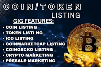 do approval token listing, coin listing,on coinmarketcap, coingecko, ico listing