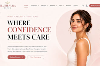 build squarespace salon website medspa website wellness center website clinic