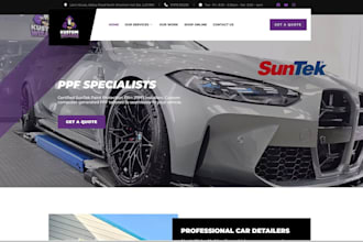 design a car detailing wix website for mobile detailers and auto spas