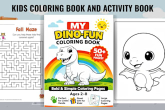 create kid and adult coloring book, activity book, image to coloring pages
