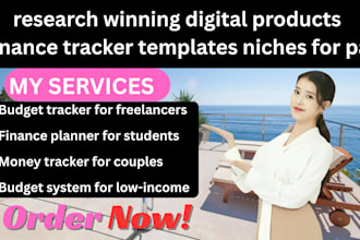 research winning digital products finance tracker templates niches for pa