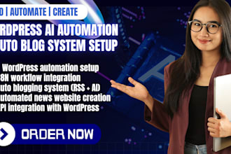 build wordpress automation website n8n, ai workflow automated news autoblog