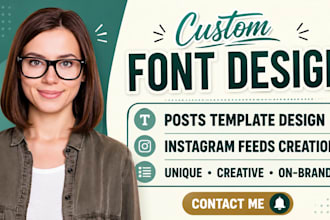 design a custom ttf otf font typeface minimalist  vector logo for your brand