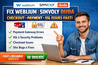 fix weblium volusion simvoly tilda duda dorik checkout payment SSL issues fast