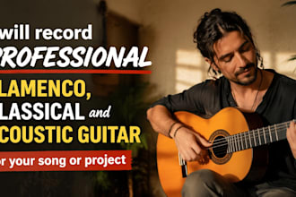 record professional flamenco, classical and acoustic guitar for your song