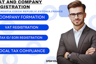 handle vat and company registration in croatia czech rep estonia and france