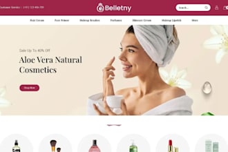 build online beauty supplies website beauty website skincare ecommerce store