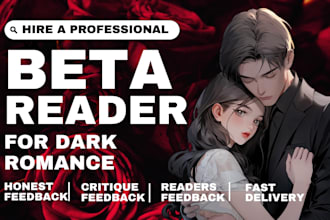 be your lgbt, dark romance, ya romantasy beta reader with readers insights