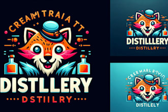 make outstanding animal craft distillery fun hip logo with express delivery