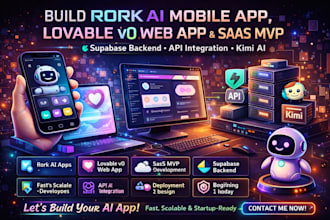 build rork ai mobile app lovable v0 web app supabase backend api kimi saas mvp