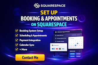 set up booking, scheduling and appointments on squarespace website