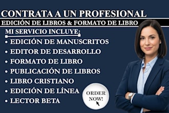 edición de libros de desarrollo, editor de libros, corrección de pruebas de nove