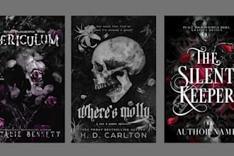design dark romance book cover, ebook cover, fantasy ebook cover, kdp book cover