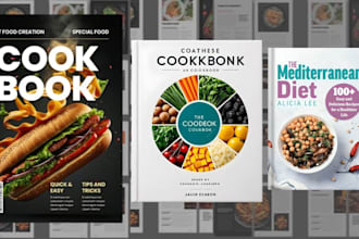 write, edit design cookbook recipe book journal cover design formatter food menu