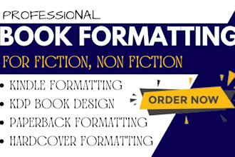 do book and ebook formatting, book typesetting, book interior layout design