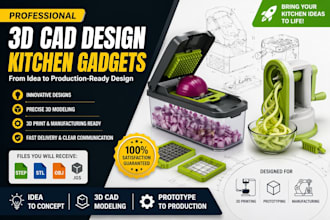 design 3d cad kitchen gadgets slicer peeler using solidworks fusion 360