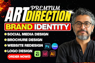 design premium visual art direction, brand identity, brand guideline mood board