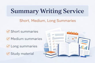 write clear summaries for articles websites and document