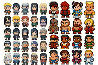 draw high quality pixel art backgrounds and environment tile sets