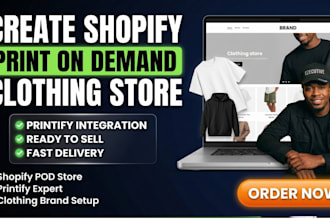 create shopify print on demand pod clothing store printify