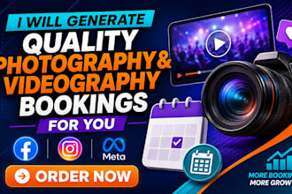 generate photography videography leads wedding photography bookings facebook ads