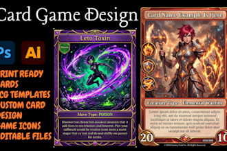create tcg design editable trading card game template icons pokemon ccg cards
