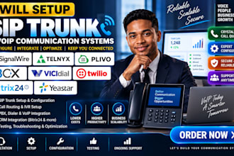 setup sip trunk signalwire telnyx plivo 3cx vicidial twilio bitrix24 yeastar