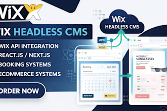 build wix headless cms with wix api ecommerce booking react next js integration
